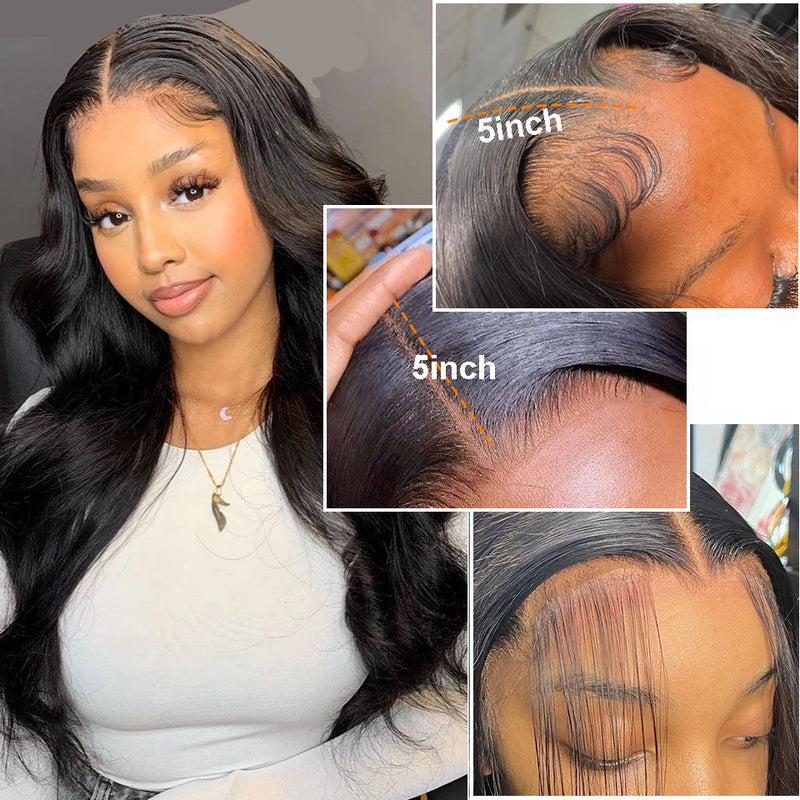 Body Wave 5x5/6x6 HD Transparent Lace Closure Wig 100% Virgin Human Hair