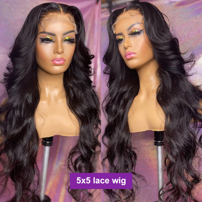 Body Wave 5x5/6x6 HD Transparent Lace Closure Wig 100% Virgin Human Hair