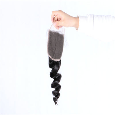 Loose Wave Lace Closure 100% Virgin Human Hair Closure Pre-Plucked With Baby Hair