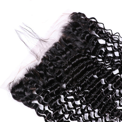 13x4/13x6 Ear To Ear Deep Wave Lace Frontal Virgin Human Hair Lace Frontal