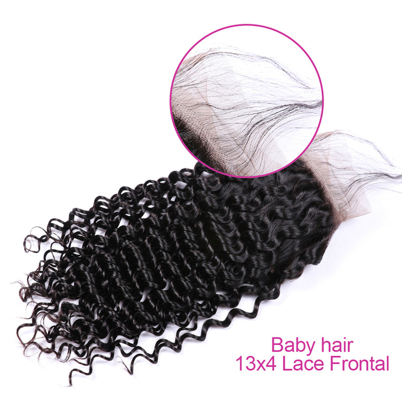 13x4/13x6 Ear To Ear Deep Wave Lace Frontal Virgin Human Hair Lace Frontal