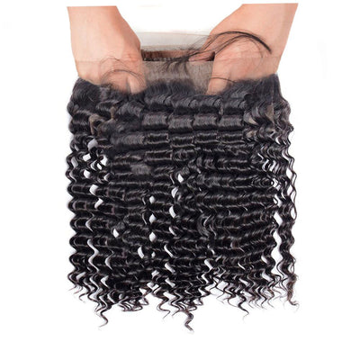 360 Deep Wave Lace Frontal Ear To Ear 100% Virgin Human Hair Lace Frontal