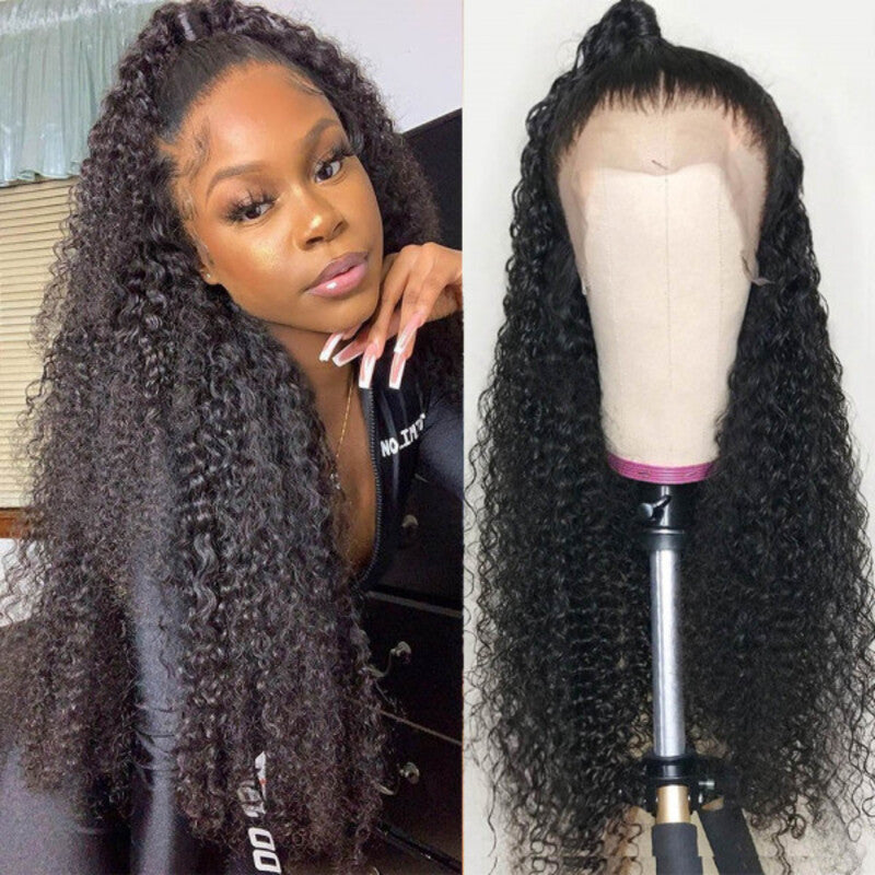 40 Inches Curly Wave 13x4/13x6 Transparent   Lace Frontal Human Hair Wig