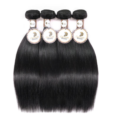 Straight Bundles With 5x5 Lace Closure 10A Virgin Human Hair Extension