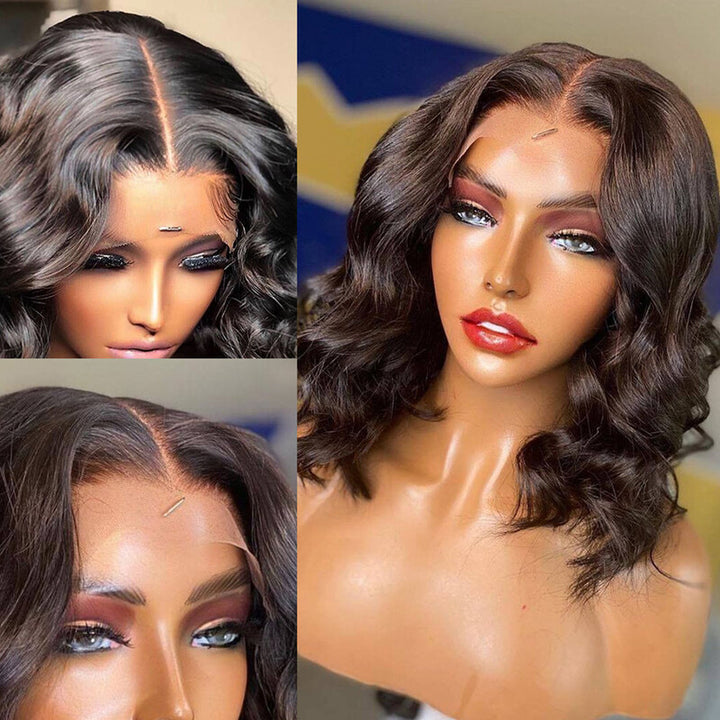 Loose Deep Wave Bob Lace Frontal Wig 100% Virgin Human Hair