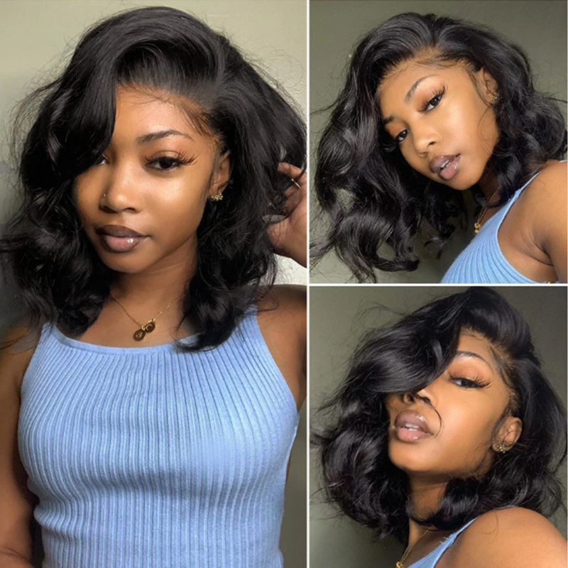 Loose Deep Wave Bob Lace Frontal Wig 100% Virgin Human Hair