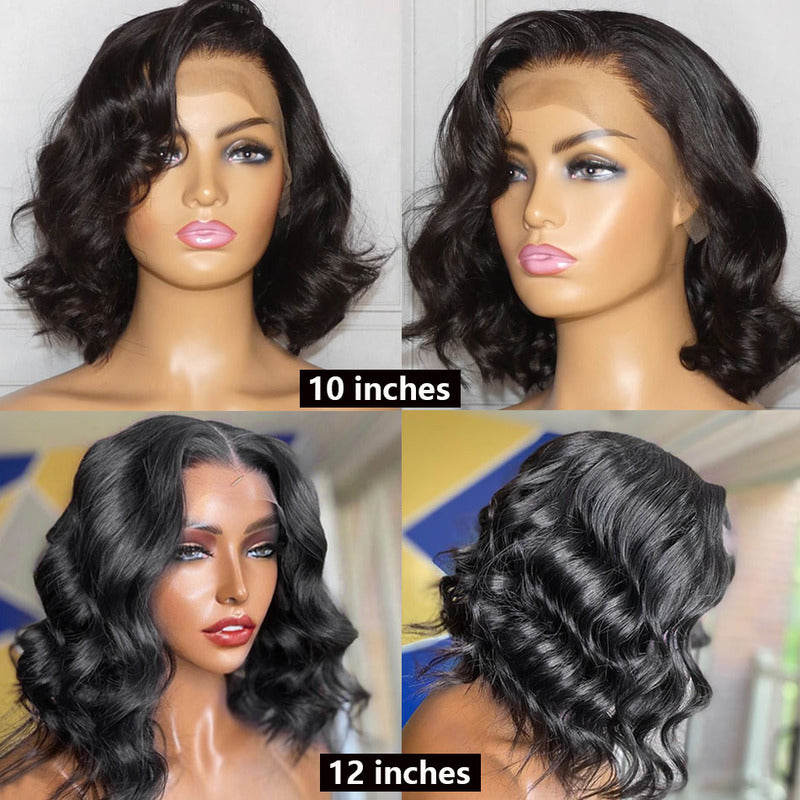 Loose Deep Wave Bob Lace Frontal Wig 100% Virgin Human Hair