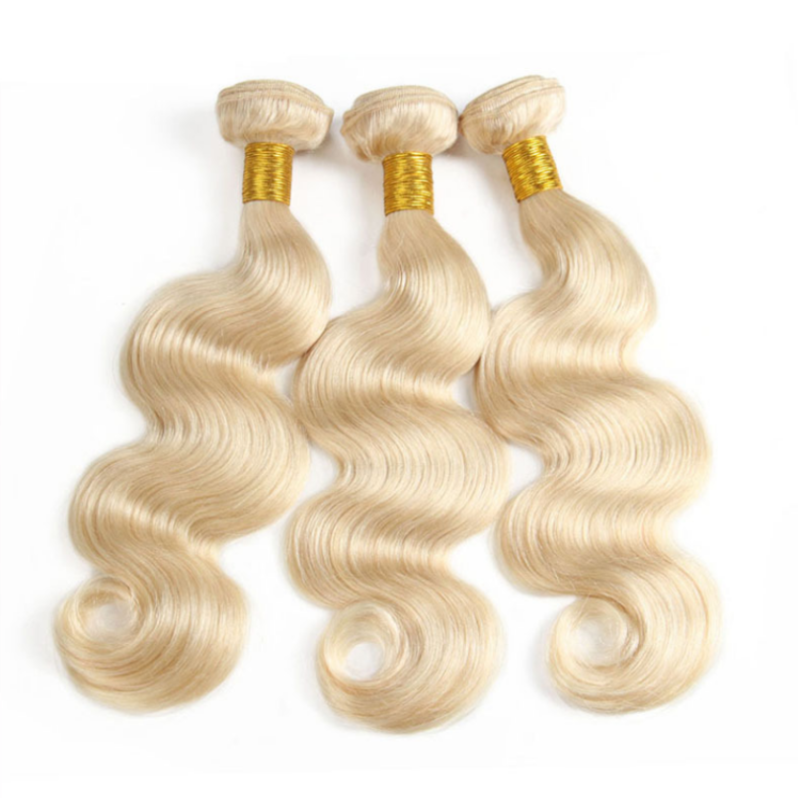 #613 Blonde Color Body Wave Hair 3 Bundles 100% Human Hair Extension