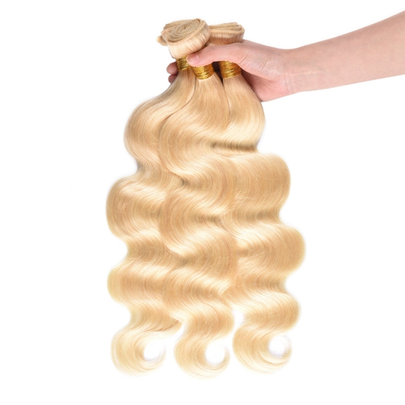 #613 Blonde Color Body Wave Hair 3 Bundles 100% Human Hair Extension