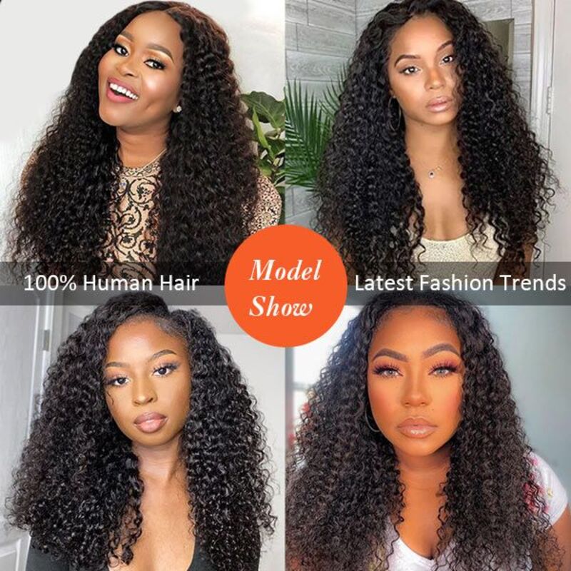 Echthaar Perücke Ombré Brown – Kinky Curly, V-Part, 20 Zoll, Ohne Spitze & Kleber – Beginner Friendly, Natürlich Aussehend