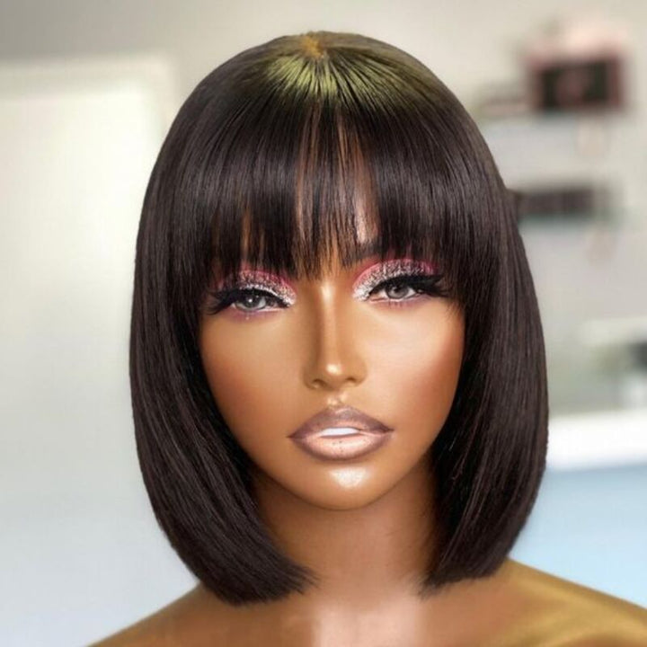 Beginner Friendly | Trendy Short Cut Bob Wig 5x5/13x6 Glueless Lace Wig With Bangs