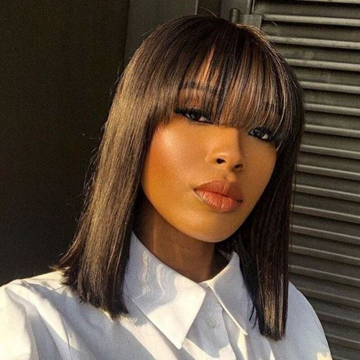 Beginner Friendly | Trendy Short Cut Bob Wig 5x5/13x6 Glueless Lace Wig With Bangs