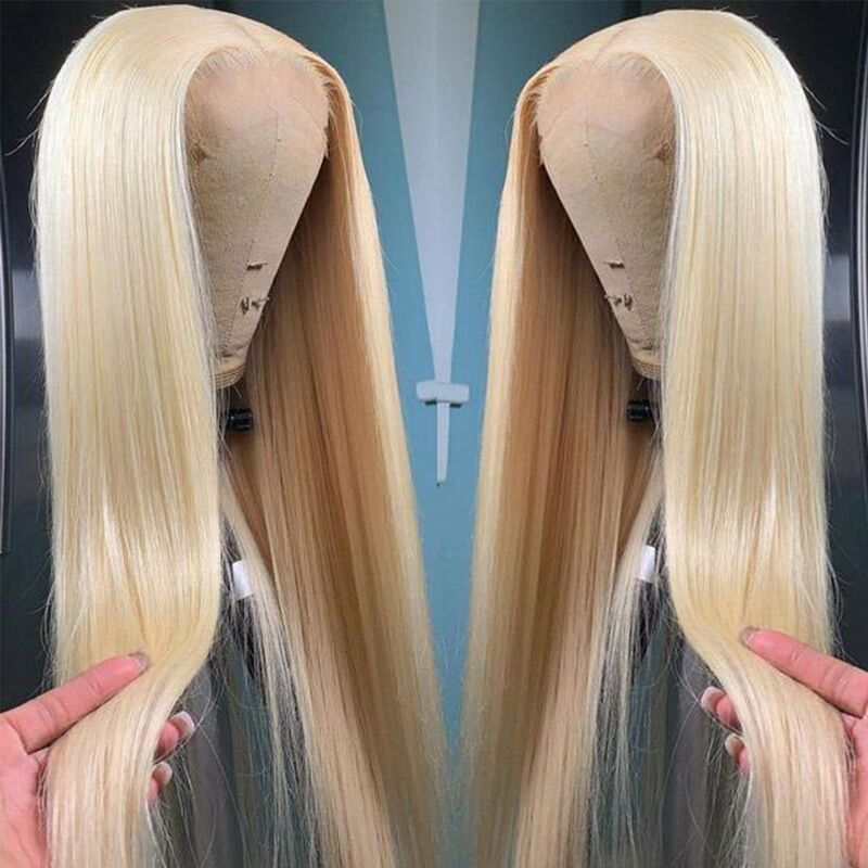 #613 Blonde Straight HD Transparent Lace Wig 100% Human Virgin Hair