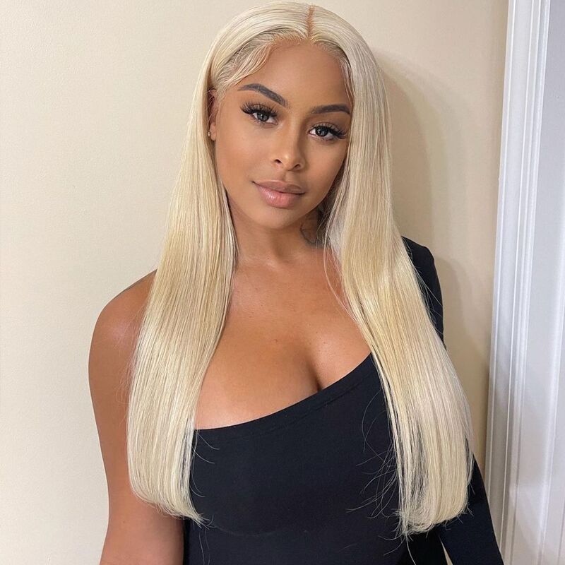 #613 Blonde Straight HD Transparent Lace Wig 100% Human Virgin Hair