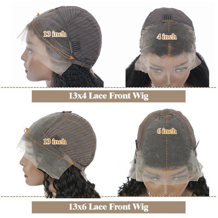 Orange Color Body Wave HD Transparent Lace Frontal Wig 100% Human Virgin Hair 