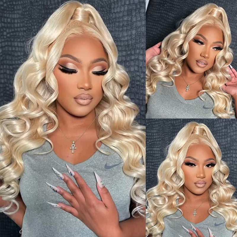 TUME #613 Full Lace | 613 Blonde Body Wave Full Lace Wig 100% Virgin Human Hair