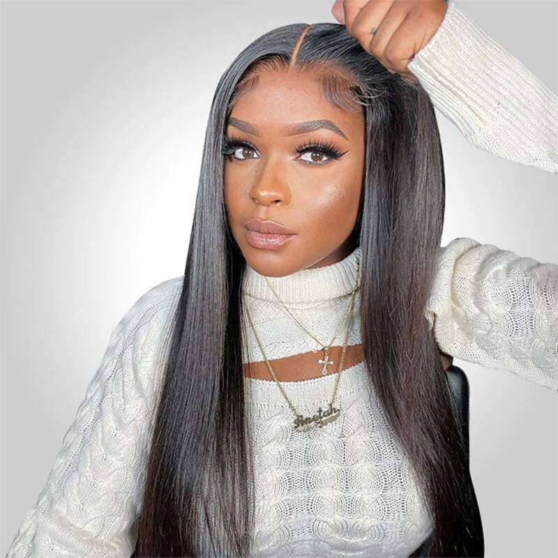 One Wig Two Styles | Glueless 5x5 Straight Lace Closure Wig With FREE Removeable Bangs