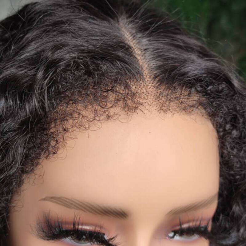 4C Curly Edges Hairline Curly Wave 13x4/13x6 Glueless Lace Frontal Wigs
