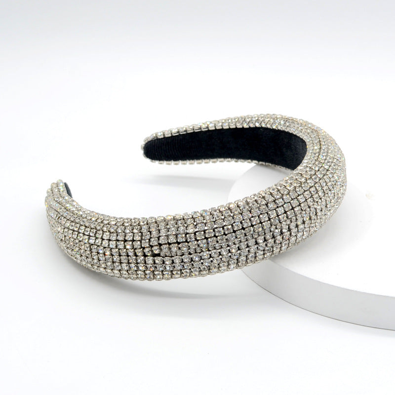 Padded Rhinestone Diamond Headband