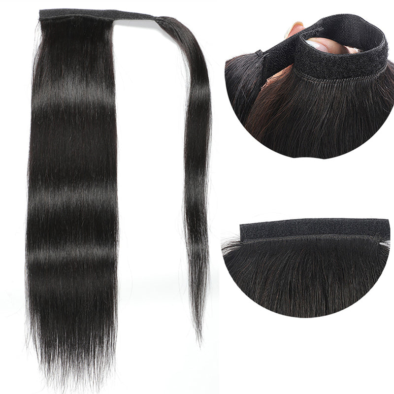 Cheetahbeauty Straight Wrap Ponytail 100% Human Hair Extension