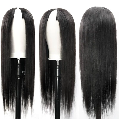 Straight V Part Wig No Leave Out Upgraded U Part Wig 100% Human Hair
