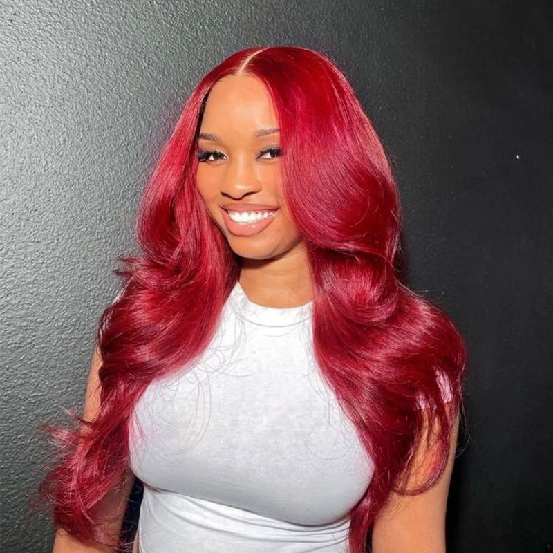 red lace wig Human Hair