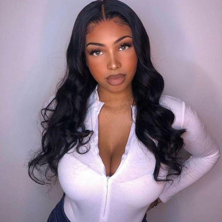 Body Wave 4x4 HD Transparent Lace Closure Wig 100% Virgin Human Hair