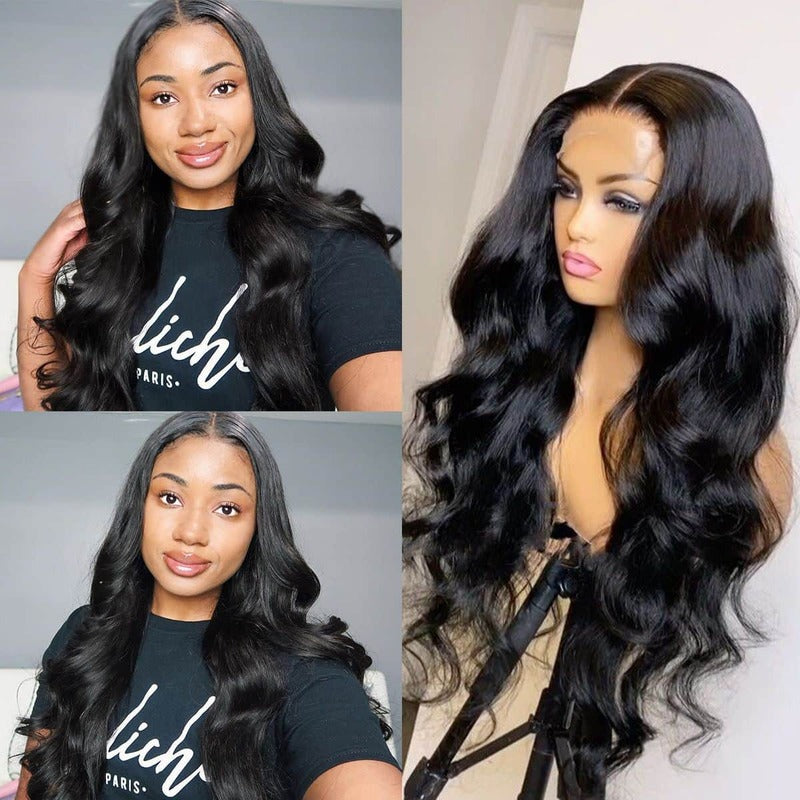 Body Wave 4x4 HD Transparent Lace Closure Wig 100% Virgin Human Hair