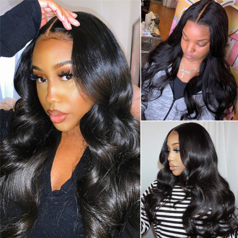 Body Wave 4x4 HD Transparent Lace Closure Wig 100% Virgin Human Hair