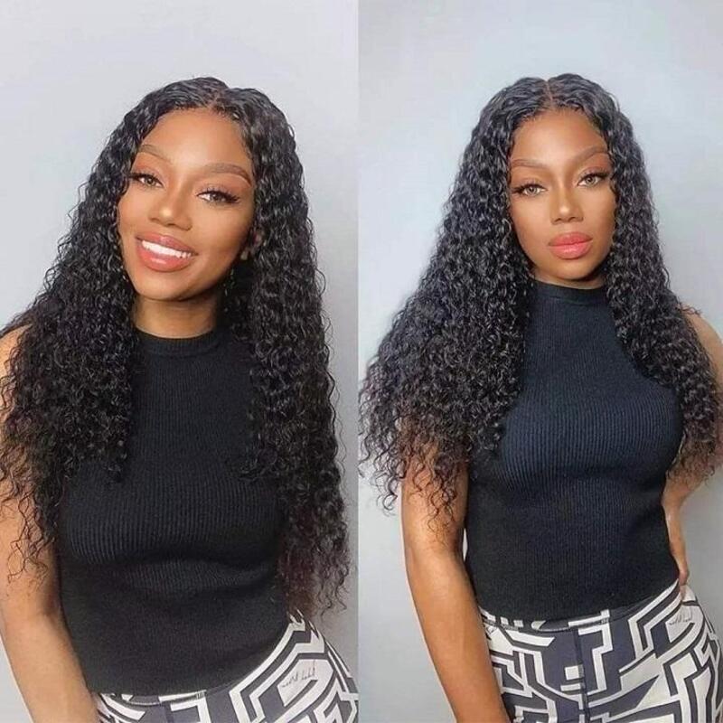 Cuticle Aligned Curly 4x4 HD Transparent Lace Closure Wig 100% Virgin Human Hair