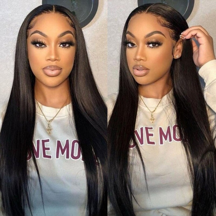 Cuticle Aligned Straight 4x4 HD Transparent Lace Closure Wig 100% Virgin Human Hair