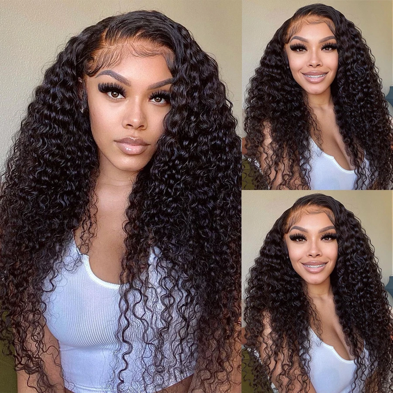 Curly Wave 13x6 Real HD Lace Undetactable BlendAway Full Lace Frontal Wig 100% Virgin Human Hair