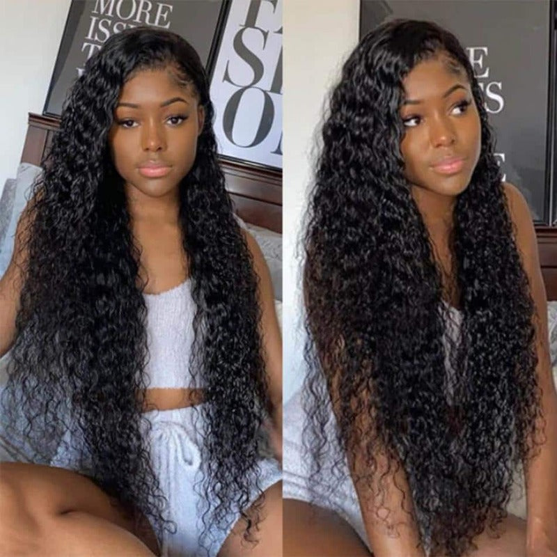 Deep Curly 13x4/13x6 HD Transparent Lace Front Wig 100% Virgin Human Hair