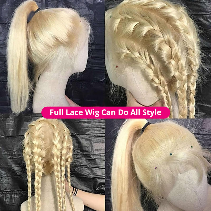 #613 Full Lace | 613 Blonde Straight Full Lace Wig 100% Virgin Human Hair