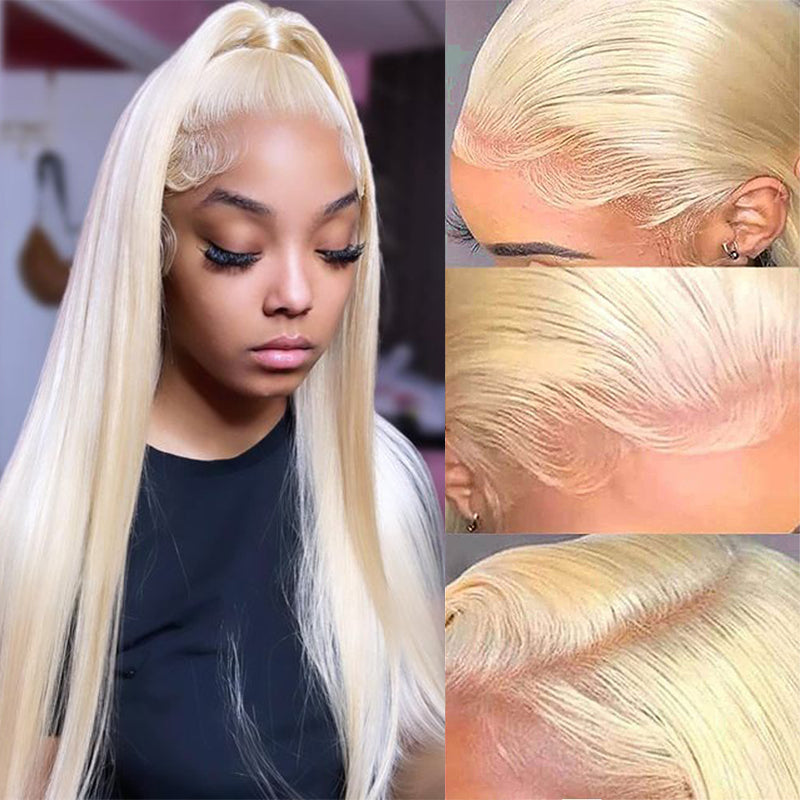 #613 Full Lace | 613 Blonde Straight Full Lace Wig 100% Virgin Human Hair