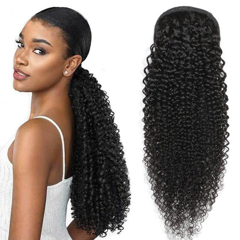 Drawstring Ponytail Curly Wave Ponytail 100% Virgin Human Hair