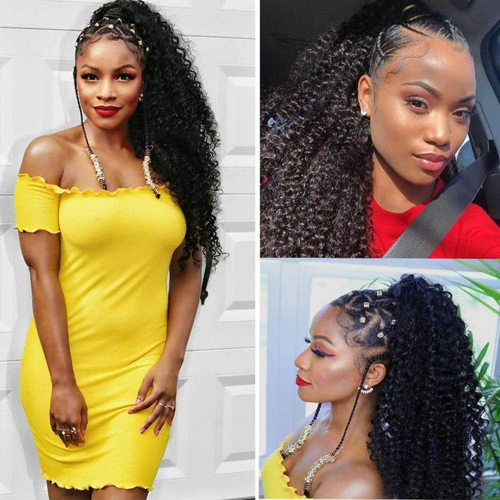 Drawstring Ponytail Curly Wave Ponytail 100% Virgin Human Hair