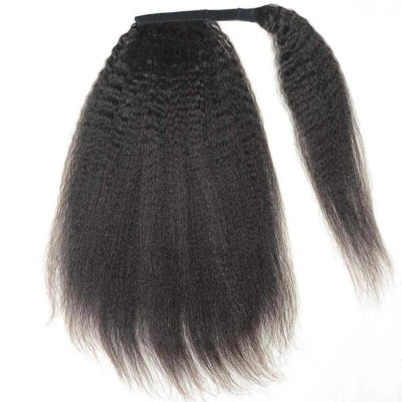 CheetahBeauty Kinky Straight Wrap Ponytail 100% Human Hair Extension