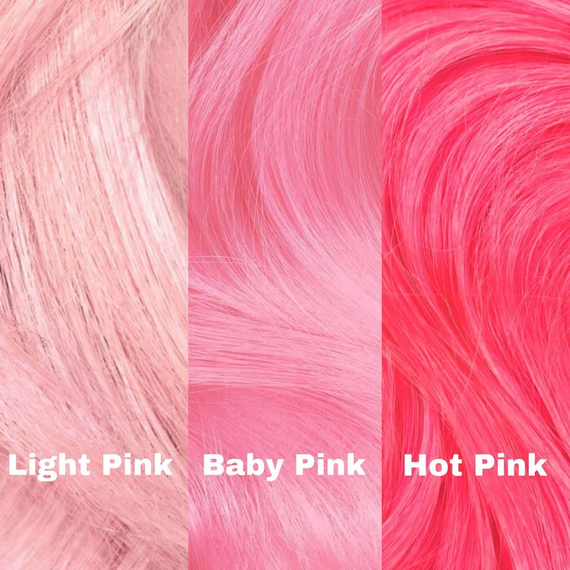 Pink Color HD Transparent Lace Front Wig 100% Virgin Human Hair