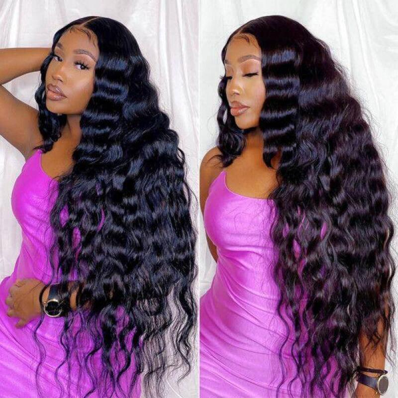 Loose Deep 13x4/13x6 HD Transparent Lace Front Wig 100% Virgin Human Hair