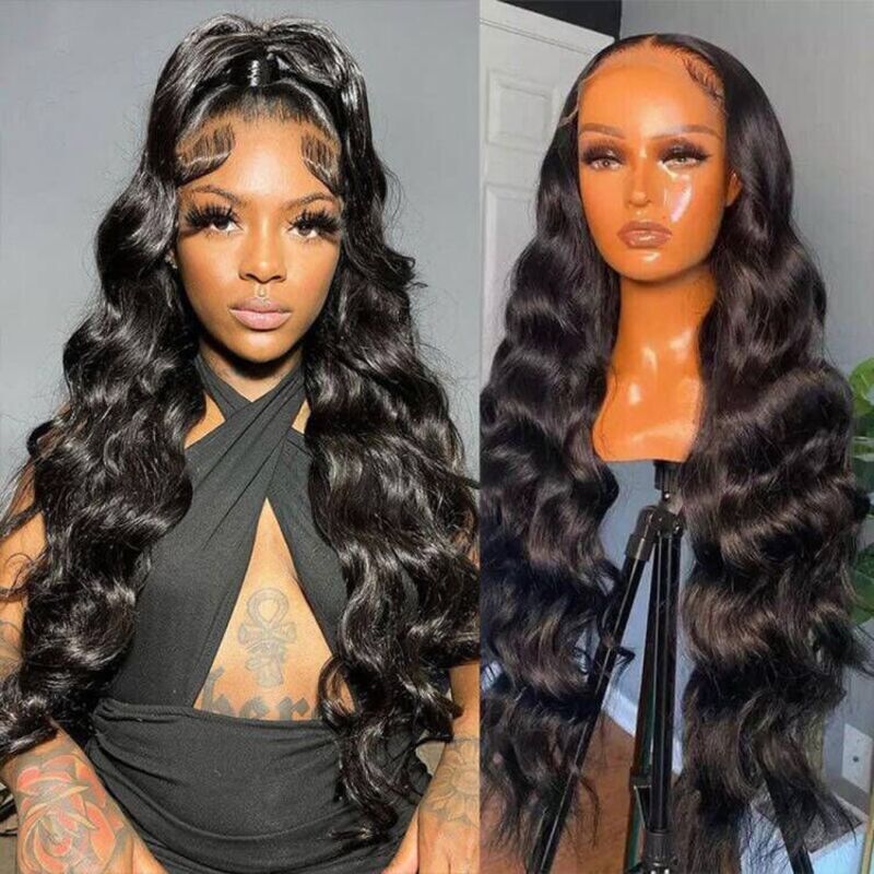 Loose Deep HD Trasparent 360 Lace Front Wig 100%Human Virgin Hair