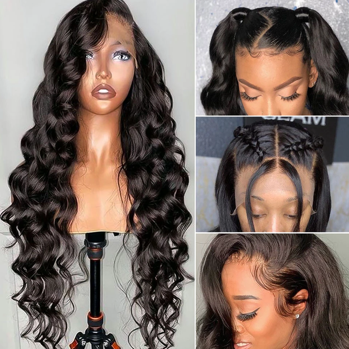 Loose Deep 13x4/13x6 HD Transparent Lace Front Wig 100% Virgin Human Hair