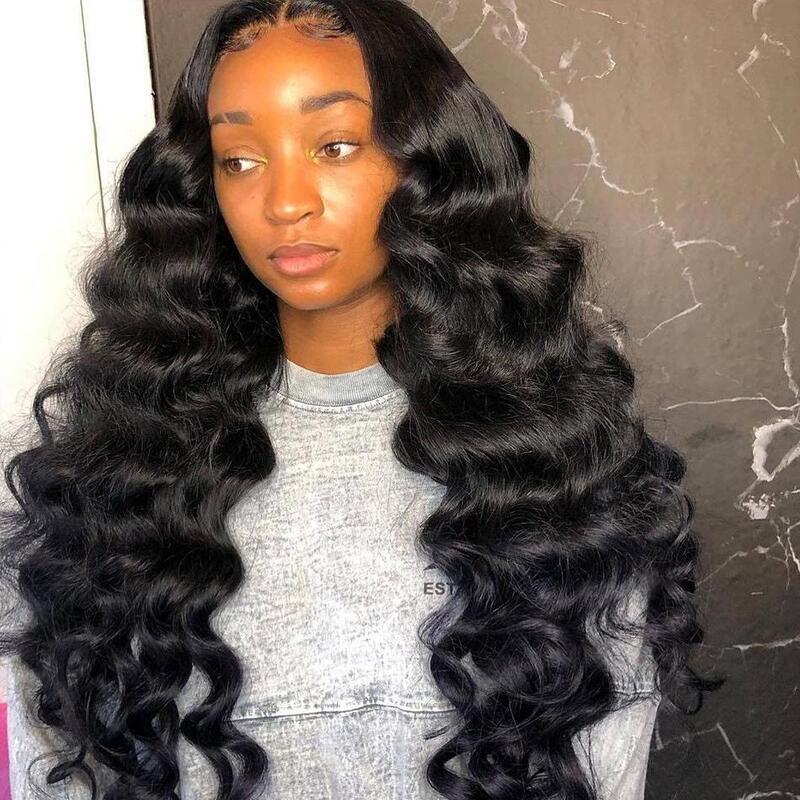 Loose Deep 13x4 HD Transparent Lace Front Wig 100% Virgin Human Hair