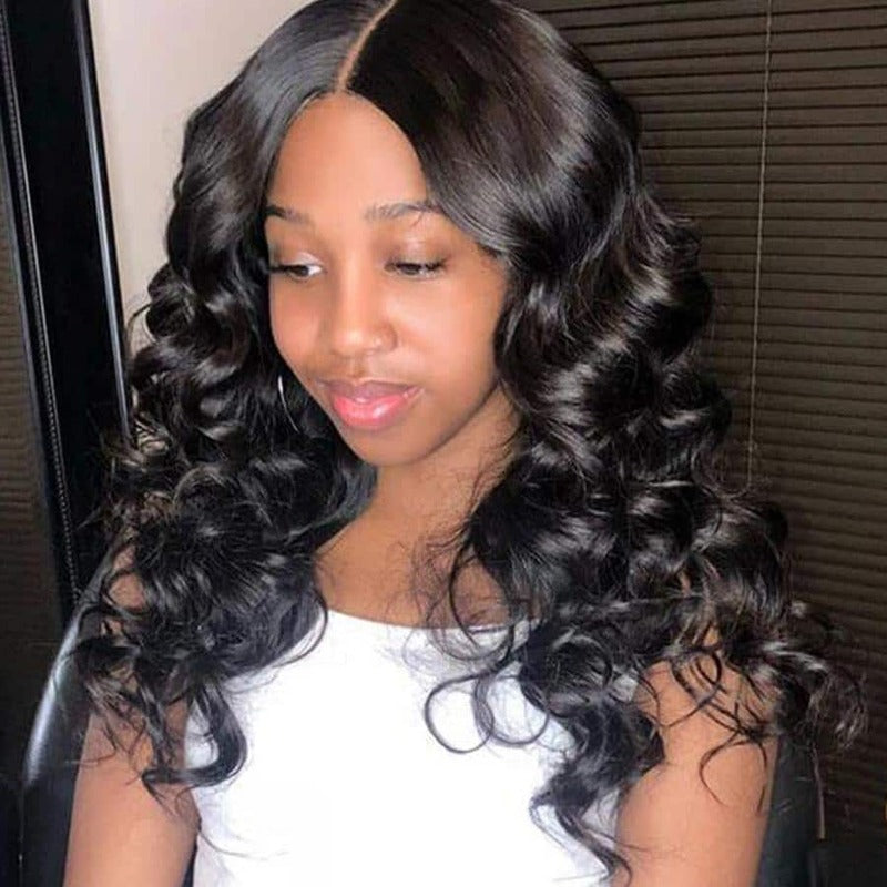 Loose Wave HD Transparent Lace Front Wig 100% Virgin Human Hair