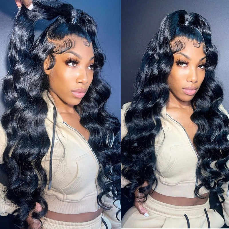 Loose Wave 13x6 HD Transparent Lace Front Wig 100% Virgin Human Hair