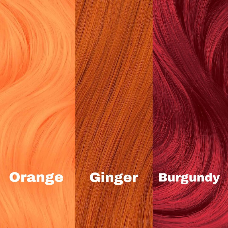 Orange/Ginger/Burgundy HD Transparent Lace Front Wig 100% Virgin Human Hair