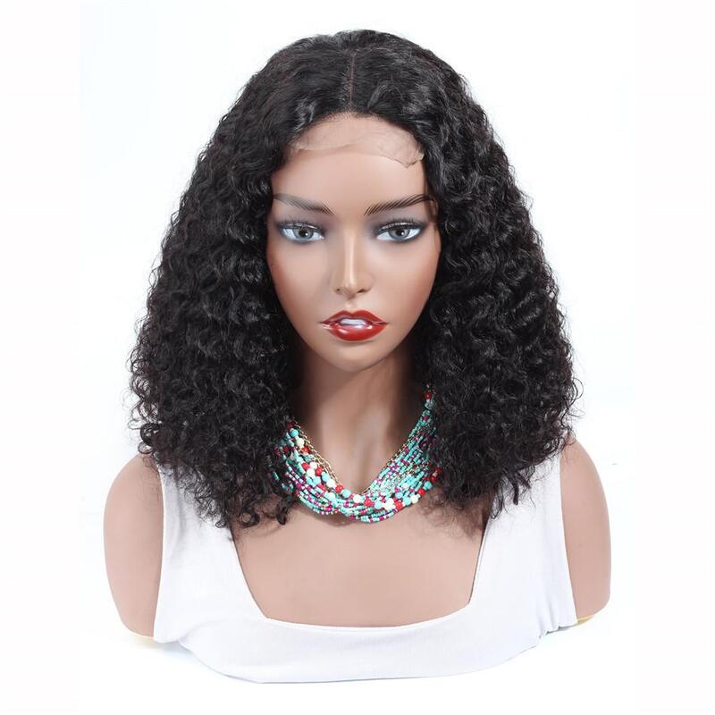 Curly Bob 4x4 Lace Closure Wig 100% Virgin Human Hair