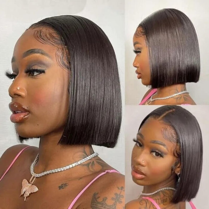 Straight Closure Bob Wig 4x4 HD Transparent Lace Bob Wig 100% Virgin Human Hair