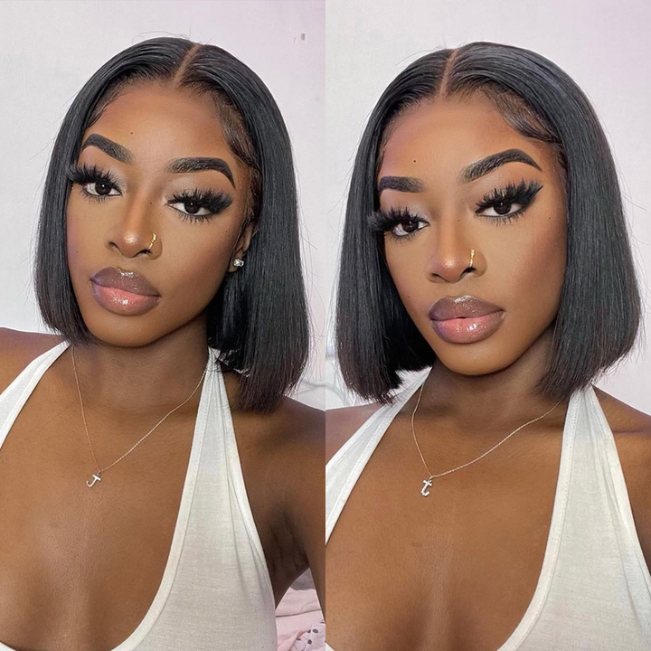 Straight Closure Bob Wig 4x4 HD Transparent Lace Bob Wig 100% Virgin Human Hair