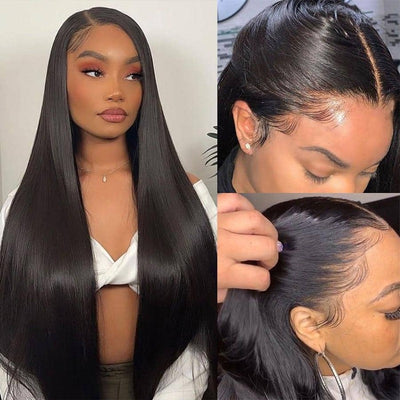 Straight 13x4/13x6 HD Transparent Lace Front Wig 100% Virgin Human Hair